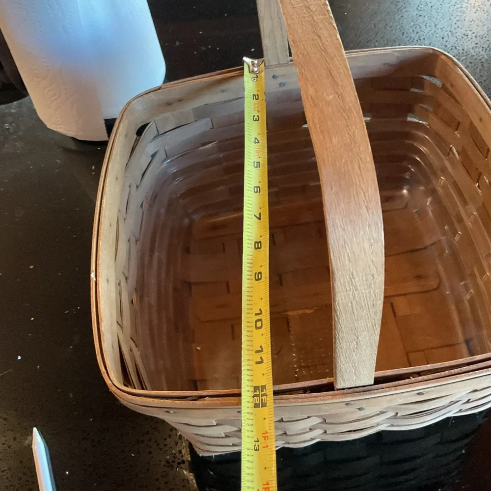 Longaberger Brown Woven Basket with liner